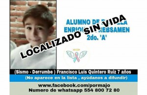 Muere Paquito, niño de Chihuahua atrapado en Colegio Rébsamen
