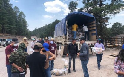 Entregan FECHAC y municipio despensas a comunidades de Guadalupe y Calvo