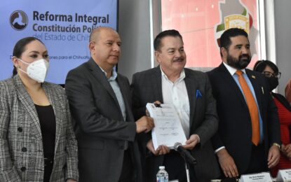 Destaca Mario Vázquez pluralidad y acuerdos para la Reforma Integral a la Constitución de Chihuahua