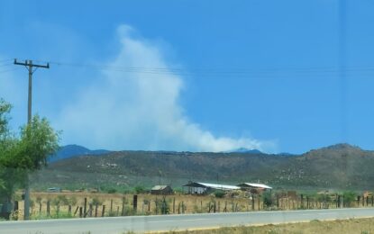 ¡Desde el Granillo! se observa estela de humo del incendio en la Sierra de los Azules