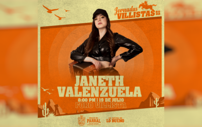 Janeth Valenzuela  estará en Las Jornadas Villistas 2022  el  19 de julio.